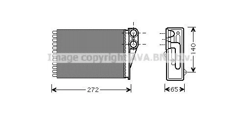 Scambiatore di calore riscaldamento interni AVA Quality Cooling Pea6292 per Peugeot 07-12