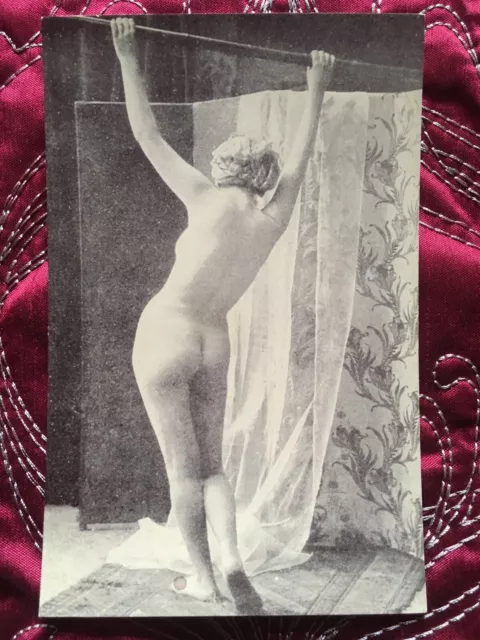 Vintage Nude Lady Risque Naked Edwardian French Lady Postcard CARTE POSTALE