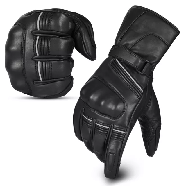 Guantes de moto para hombre Guantes de cuero Guantes de moto Guantes de moto 3