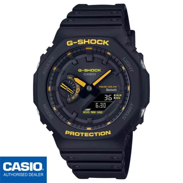 CASIO GA-B2100CY-1AER⎪GA-B2100CY-1A⎪G-SHOCK⎪Negro⎪CAUTION YELLOW⎪Tough Solar