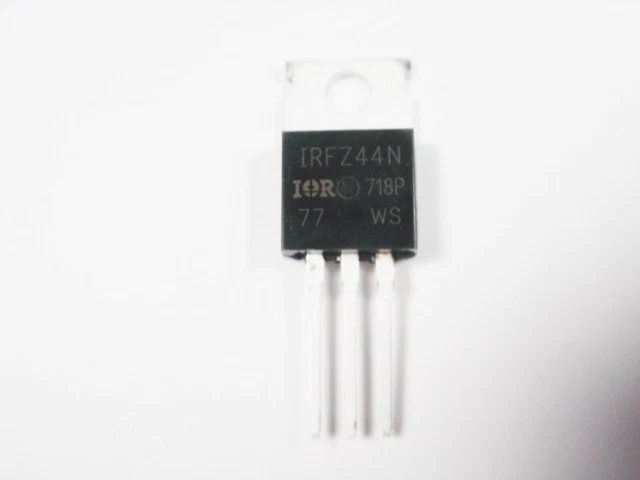 DAOKAI 20 Pcs IRFZ44N Transistor 3Pin In-line 55V 49A N-Channel Raddrizzatore di Potenza MOSFET Transistor Set Componente Elettronico TO220 per esperimento Elettronico