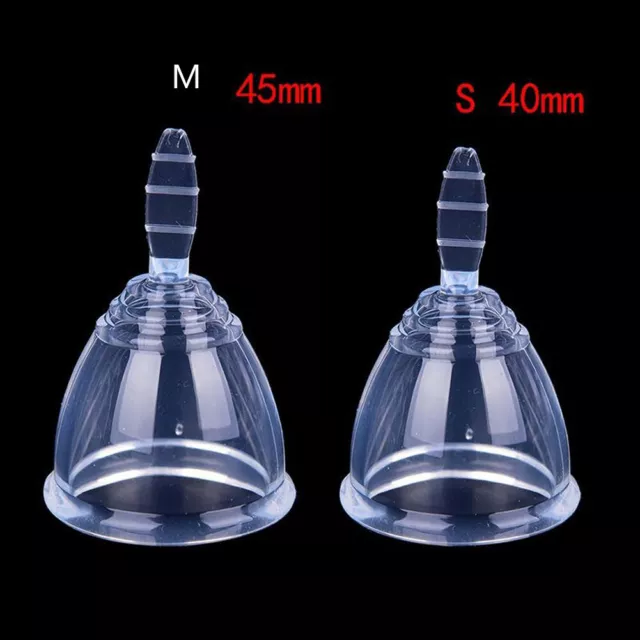 1x Transparent Menstrual Cups Female Reusable Medical Silicone With Travel Case