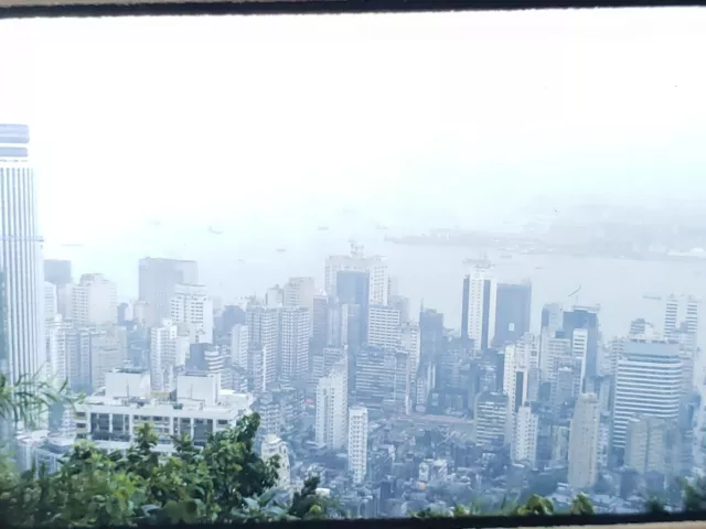 1980's Hong Kong Original 35mm Photo Slide Skyscrapers City View