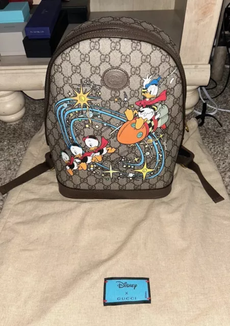 GUCCI Disney x Supreme Backpack Bag Beige 552884