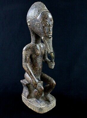 Art Africain Tribal - Fétiche Asie Usu Baoulé - African Baule Statue - 40 Cms ++