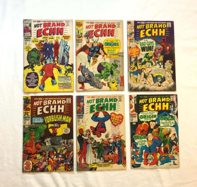 NOT BRAND ECHH Marvel Silver Age Lot of 6: #1, 3-7 Stan Lee Jack Kirby 1967