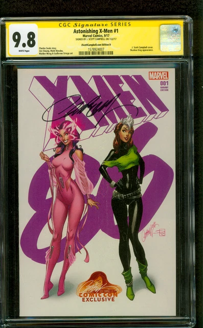 Astonishing X Men 1 CGC 9.8 SS J Scott Campbell com Ed Variant Psylocke Rogue