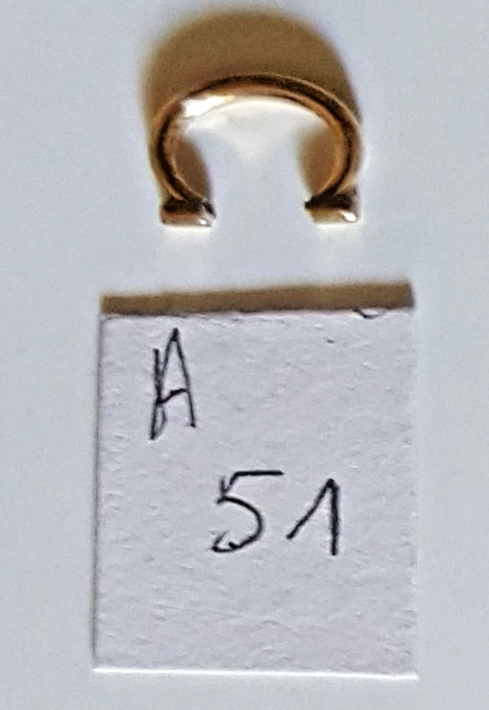 Bélière Ancienne Art Déco Pour Montre De Poche - Anneau Swing Ring En Métal Argenté, Très Bon état