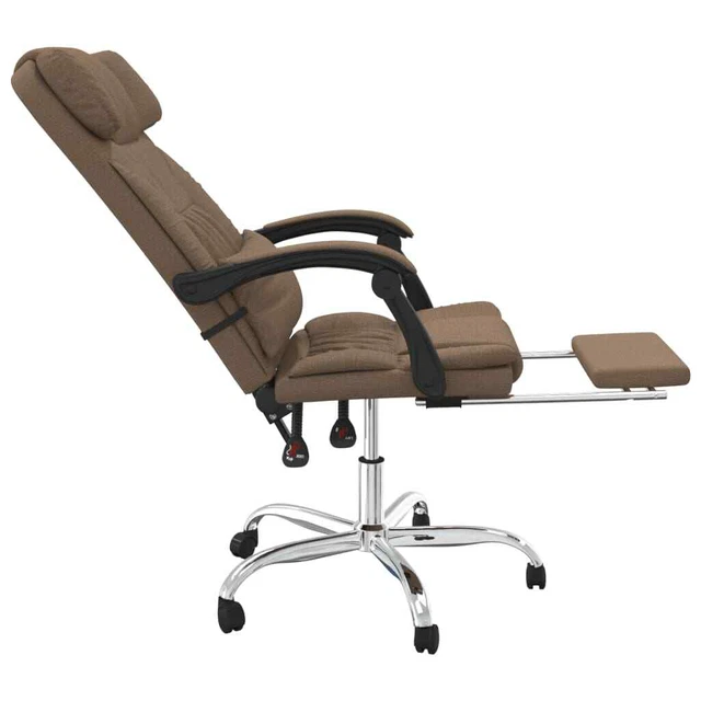 Fauteuil de massage inclinable de bureau Marron Tissu 7
