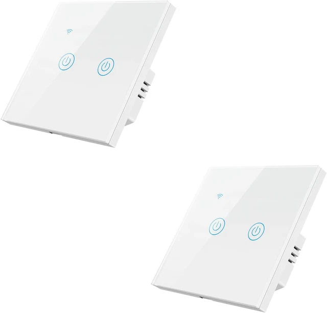 Interrupteur Intelligent Standard EU Lumière LED Panneau Verre Tactile Smart vis