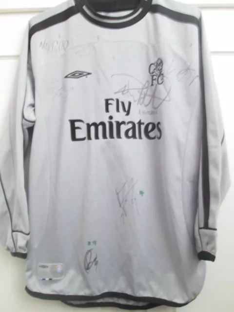 Chelsea 2001-2004 Goalkeeper Squad Signed Football Shirt with COA /44999