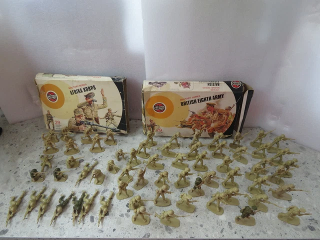 AIRFIX 1/32 BOXED Afrika Korps x 8 & 8th Army set in target box + extra ...