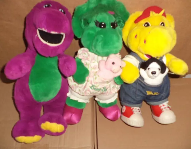 BARNEY THE DINOSAUR Baby Bop & BJ Vintage Soft Plush Toys £50.00 ...