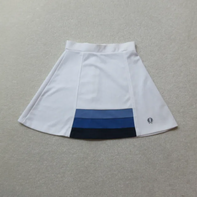 VINTAGE Fred Perry Mini Skirt Womens UK 4 White Sports Tennis Casual EU 32