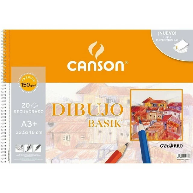 Bloc de dibujo Canson Basik Microperforado Con recuadro 150 g 20 Hojas 10 Uni