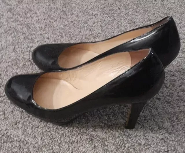 Kate Spade New York Womens Patent Leather Rounded Toe High Heels Black Size 10