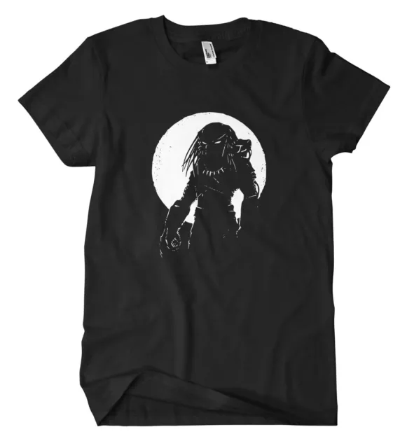 Predator Moon T-Shirt Alien Kult Monster Horror Science Fiction Fun Film UFO