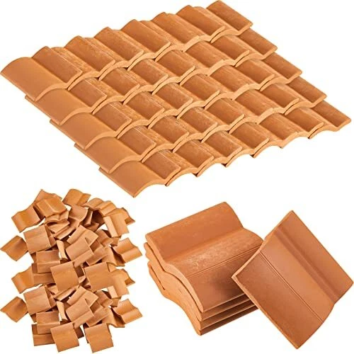 Roof Tiles Model Building Set - Miniature Dollhouse Shingles  (200 Pieces)