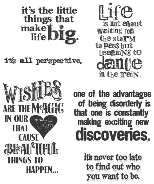 Tim Holtz Cling Stamps 7"X8.5"-Good Thoughts CMS-085