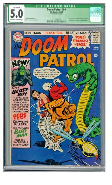 Doom Patrol #99 (1965) Key 1st Appearance Beast Boy CGC 5.0Q DW468