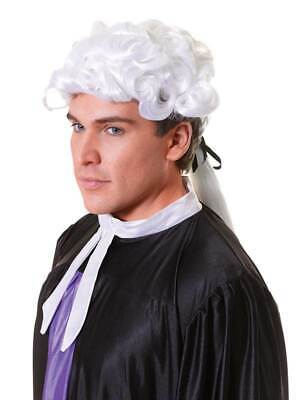 Smiffys Blanc Juge Perruque Avocat Escarpin Baroque Costume Déguisement Hommes Adulte 