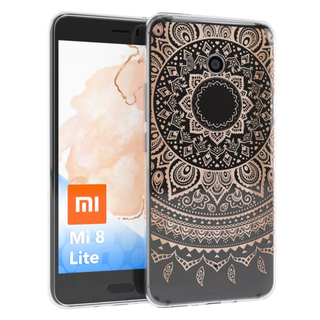 Für Xiaomi Mi 8 Lite Hülle Silikon Case Schutz Cover Handyhülle Henna Rosé Gold