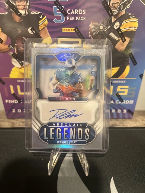 2022 Panini Absolute Football /75 D’Andre Swift Legends Auto Silver Holo