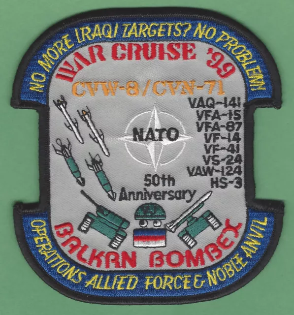 Cvn-71 Cvw-8 Uss Theodore Roosevelt Operation Allied Force War Cruise 99 Patch