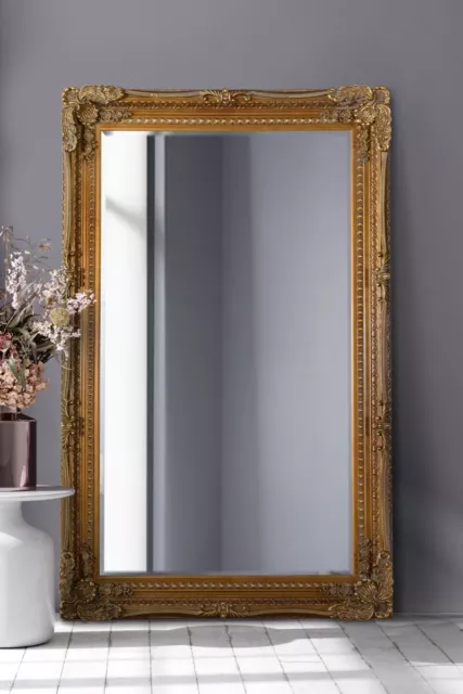 Extra Large Wall Mirror Gold Antique Vintage Full Length 5ft11x3ft11 179x118cm