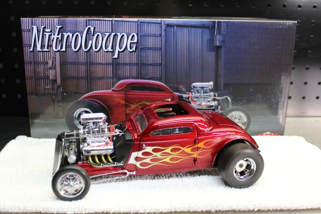 GMP   1/18 Scale 1934 Ford Nitro Coupe Blown Altered Red W/Flames  #891 Of 1200