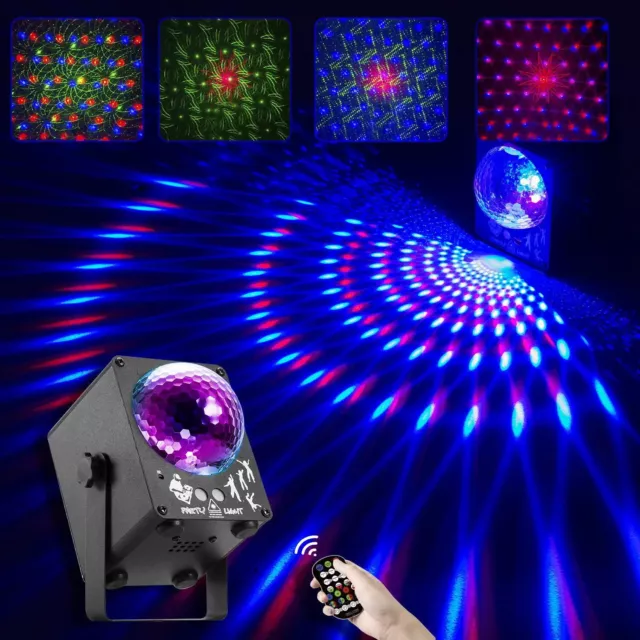 U`King LED RGB Laser Discokugel Lichteffekt Bühnenlicht Ostern Party Show Dekor