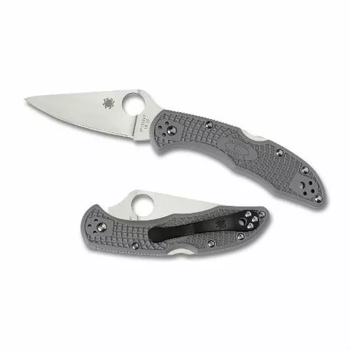 Spyderco Delica 4 Gray FRN FFG Folding Knife - C11FPGY