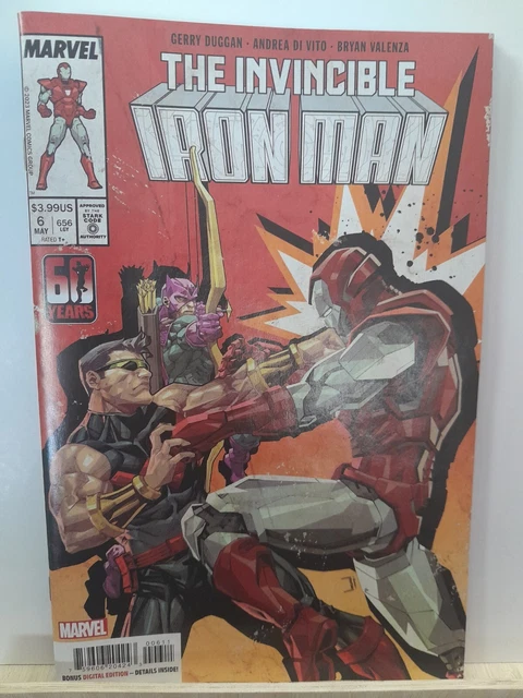 Invincible Iron Man #6 main cover 6A 2023 marvel comics duggan NM well kept