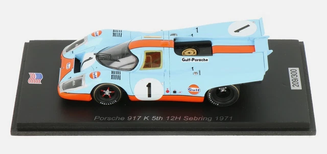 Modèle réduit Porsche 917k N°2 4th 12h Sebring 1971 P. Rodriguez J