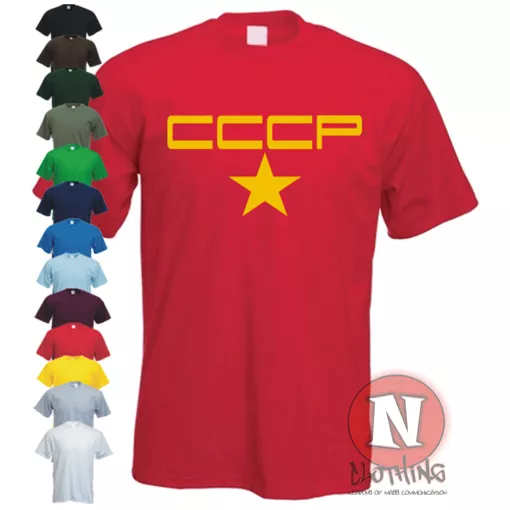 T-Shirt CCCP Retro-Stil UdSSR Kommunistisch Russisch Kalter Krieg Spaß Logo Russland Moskau