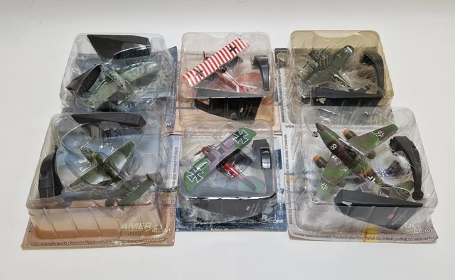 AMERCOM 1:100 MODEL Military Planes Aeroplane X 6 German Dornier Fokker ...