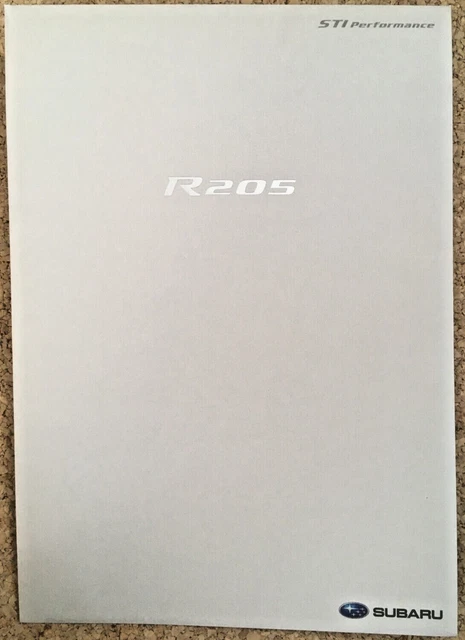 R205 Limited Model Brochure Catalog Subaru Impreza WRX STI Performance 2009