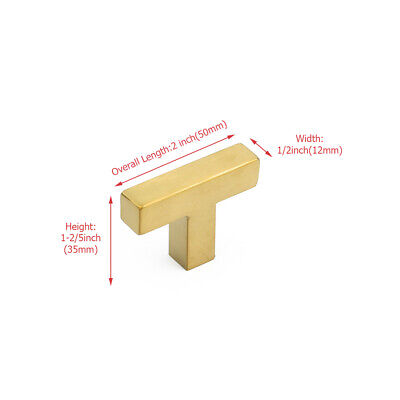 Gold Cabinet Pulls Square Kitchen Hardware Handles Cupboard Bathroom Door Knobs