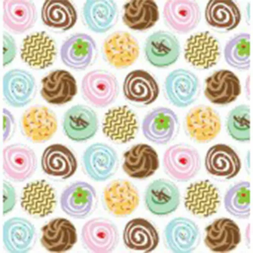 Papier tissu imprimé cupcakes 500 x 750 mm multi-annonces 3