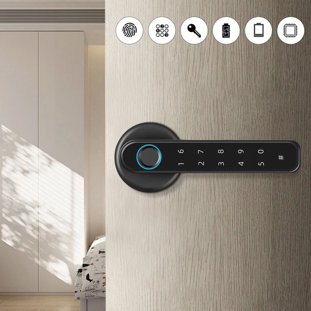 BIOMETRIC SMART DOOR Lock Fingerprint Door Lock &App Code Backup Key