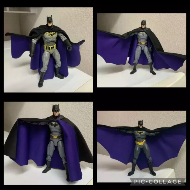 CUSTOM MEZCO ONE:12 Batman Blue CLOTH CAPE ONLY 1:12 Mcfarlane NOT