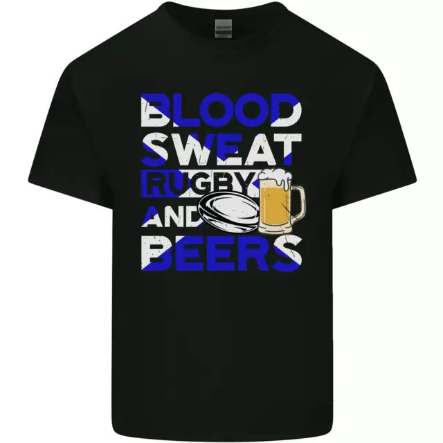 Scotland Blood Sweat & Beers Rugby Scottish Mens Cotton T-Shirt Tee Top