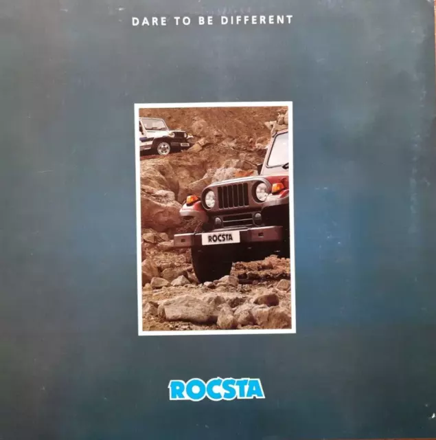 ROCSTA car sales brochure from UK. Rare ASIA MOTORS 4x4 catalogue, 4WD