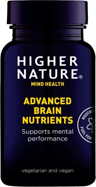 Higher Nature Advanced Brain Nutrients Supports Mental Performance 90 Capsules