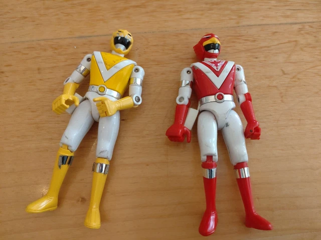 Figurine Diecast Fiveman Sentai Bandai 1990 - Red & Yellow - Japon