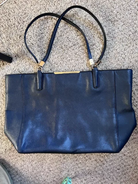 Coach 29002 Madison East West Blue Saffiano Leather Tote/Shopper/Shoulder Bag