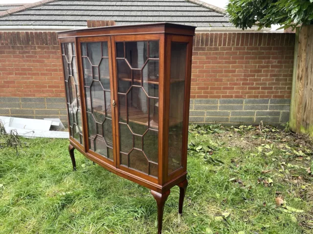 Antique Edwardian Mahogany Display Cabinet 2