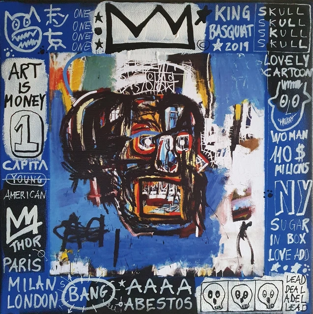 Tableau Street Art Graffiti Signé SPACO - Pop Art Français - Œuvre Originale KING Colors
