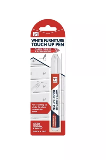 White Furniture Touch Up Pen Repairs Wood Floor Cabinets Scratches Quick  Drying