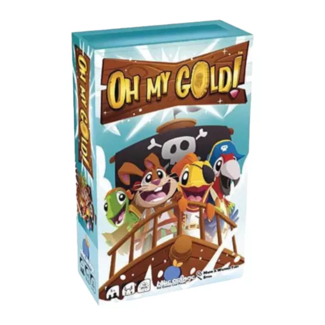 Oh My Gold! 2-4 Players Blue Orange Push Your Luck Card Dice Game New Ages 5+